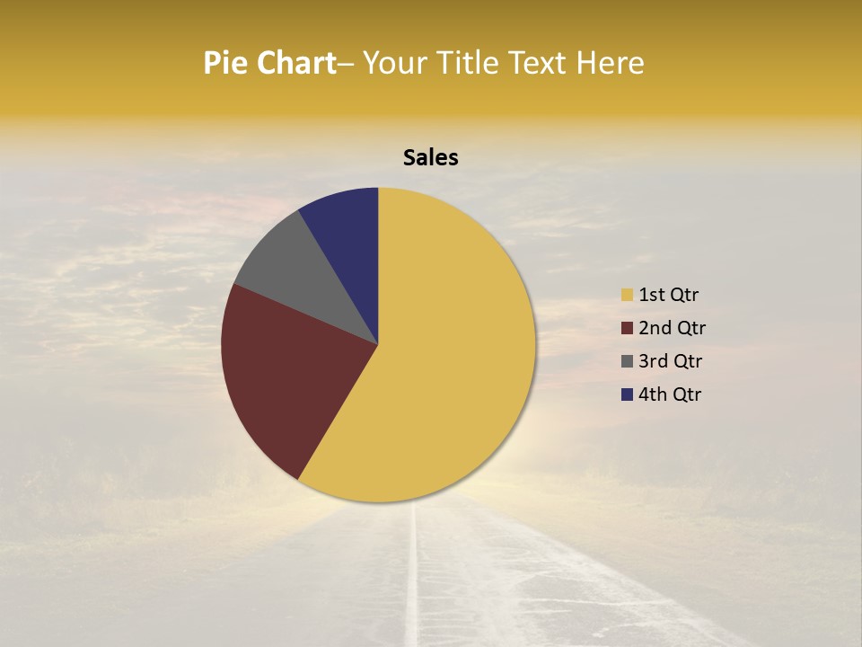 Route Sunrise Air Art Stormasphalt PowerPoint Template
