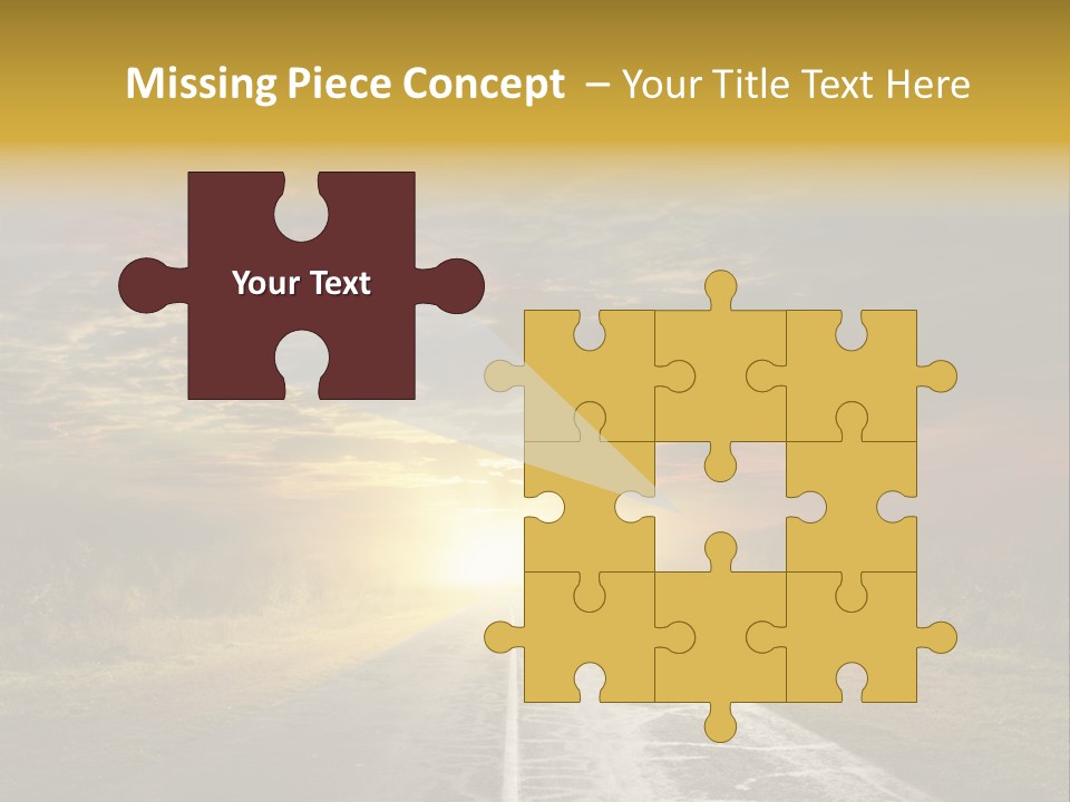 Route Sunrise Air Art Stormasphalt PowerPoint Template