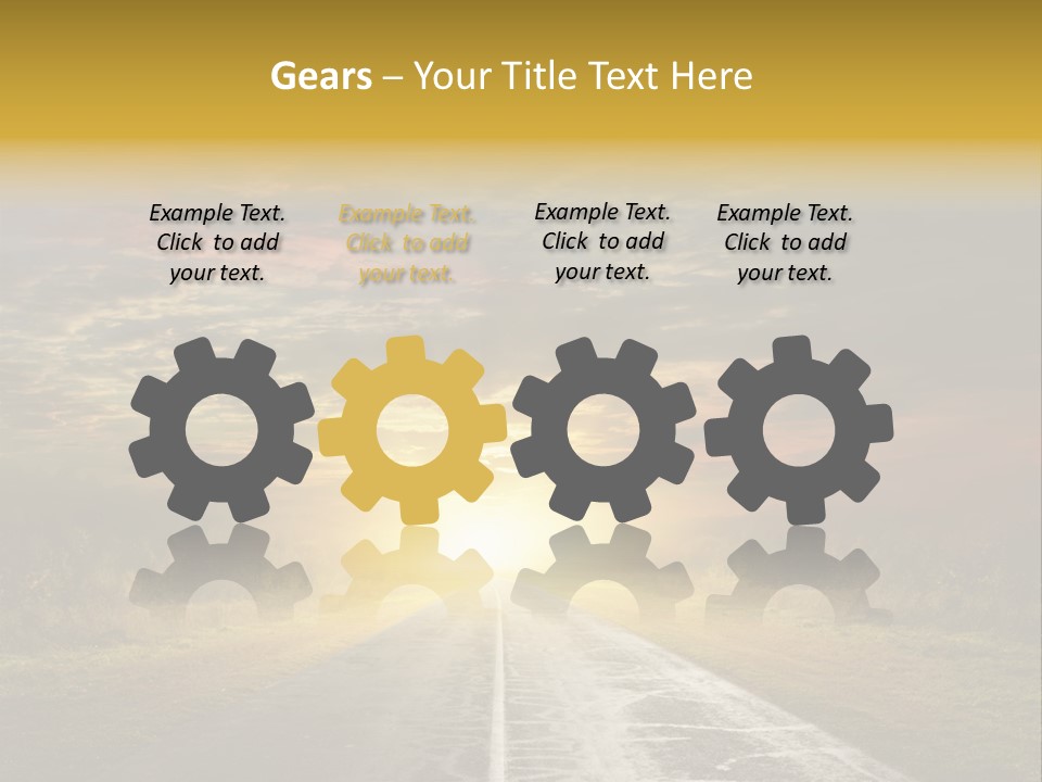 Route Sunrise Air Art Stormasphalt PowerPoint Template