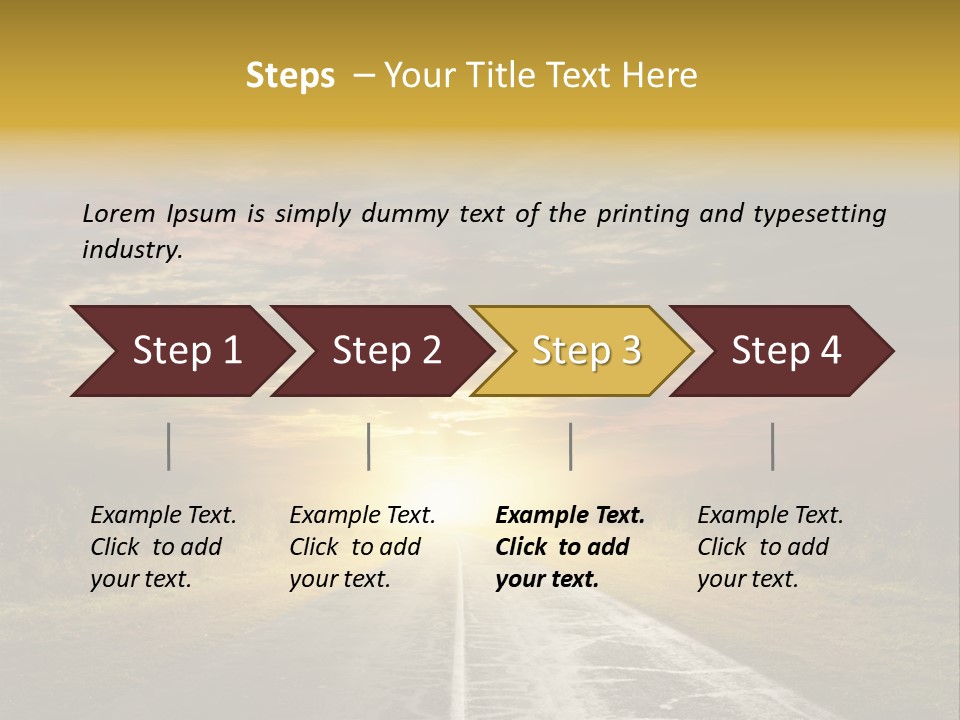 Route Sunrise Air Art Stormasphalt PowerPoint Template