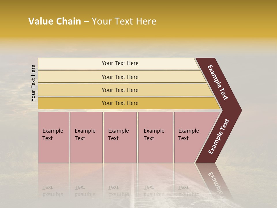 Route Sunrise Air Art Stormasphalt PowerPoint Template