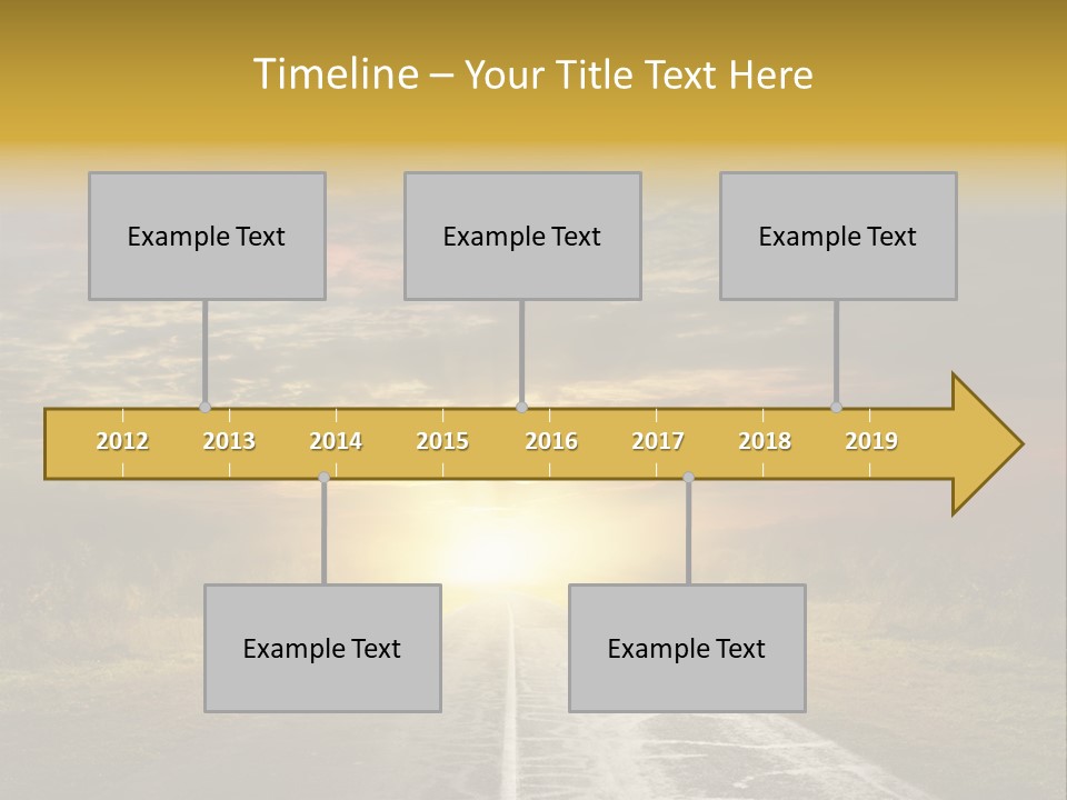 Route Sunrise Air Art Stormasphalt PowerPoint Template