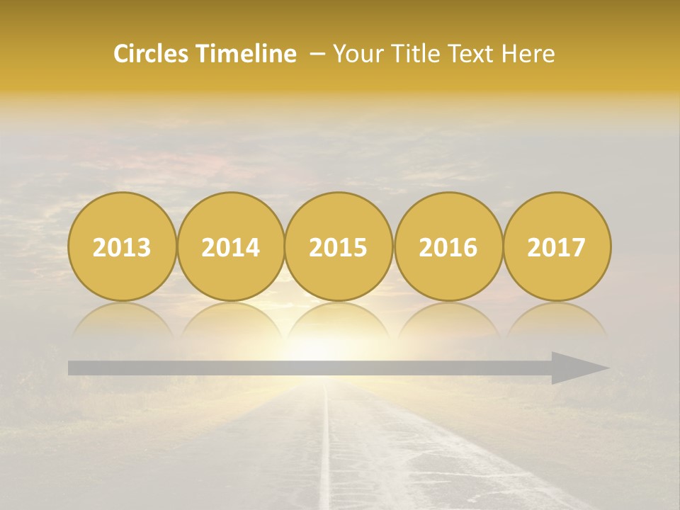 Route Sunrise Air Art Stormasphalt PowerPoint Template