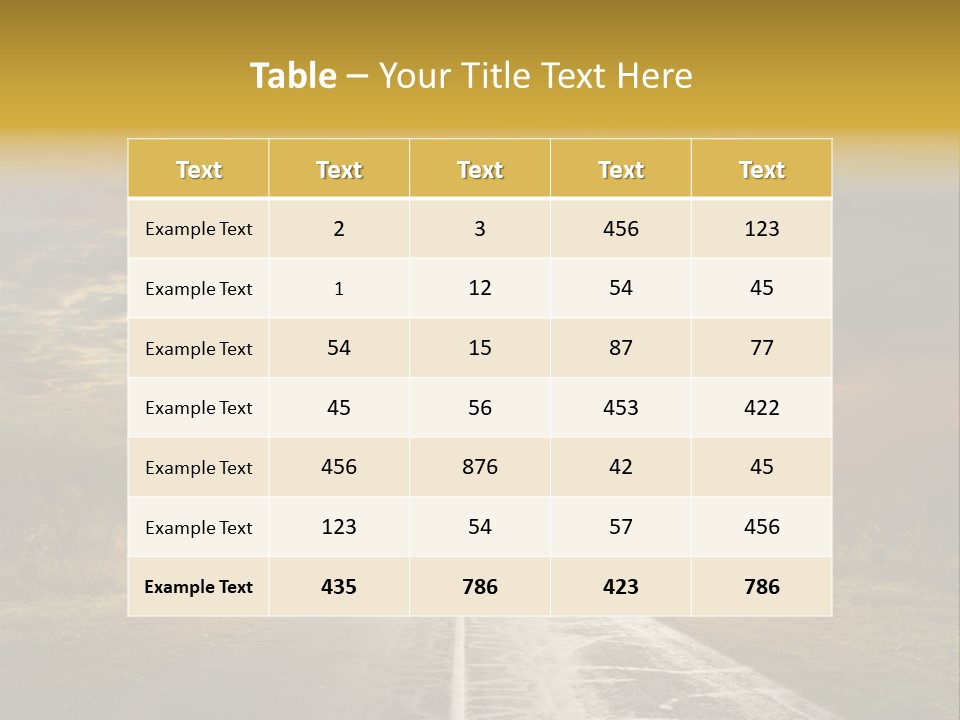 Route Sunrise Air Art Stormasphalt PowerPoint Template
