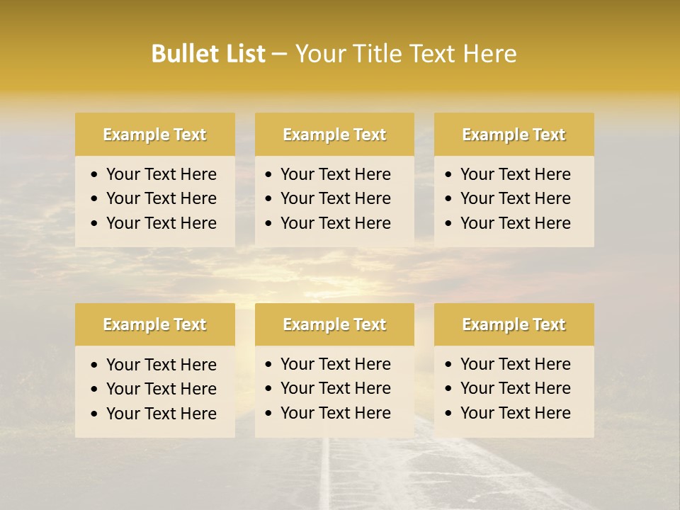 Route Sunrise Air Art Stormasphalt PowerPoint Template