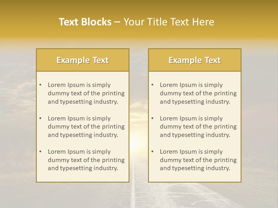 Route Sunrise Air Art Stormasphalt PowerPoint Template