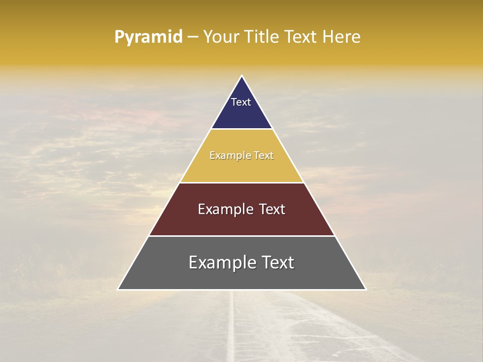 Route Sunrise Air Art Stormasphalt PowerPoint Template