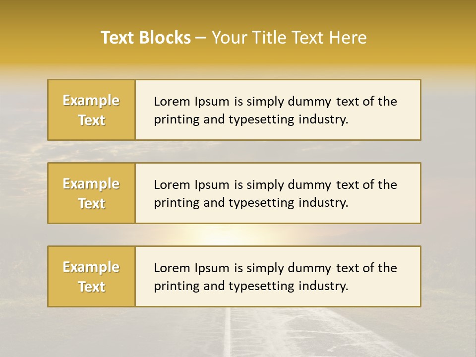 Route Sunrise Air Art Stormasphalt PowerPoint Template