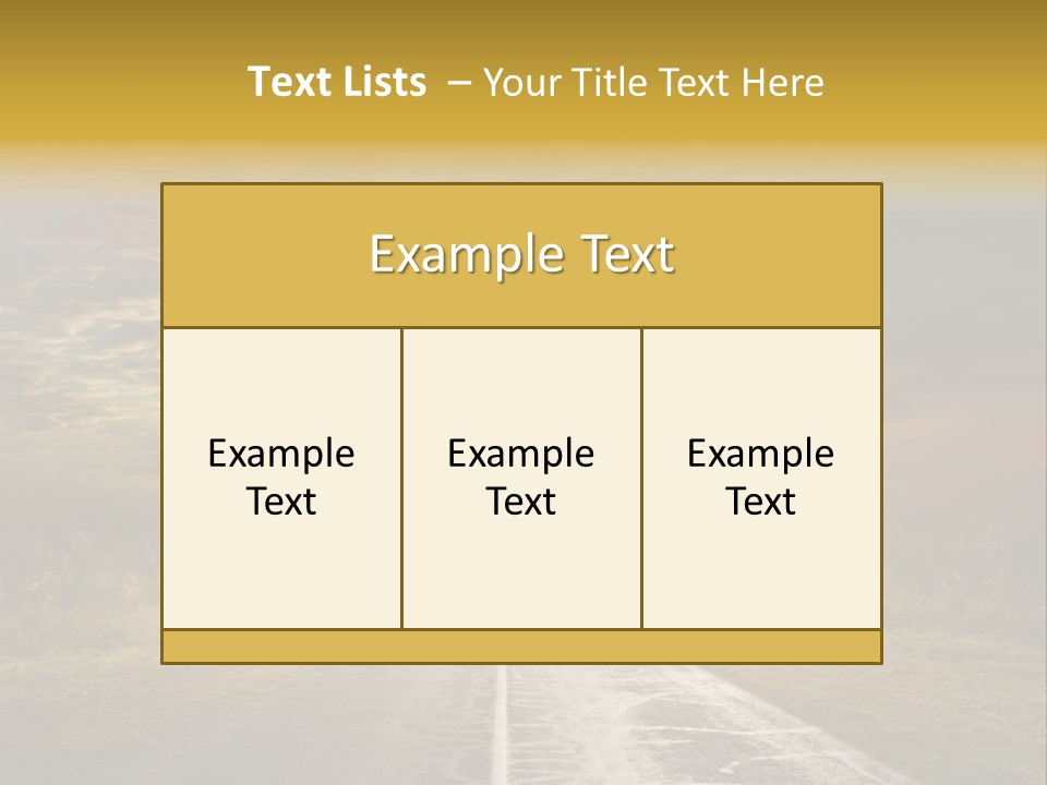 Route Sunrise Air Art Stormasphalt PowerPoint Template