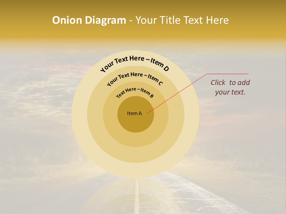 Route Sunrise Air Art Stormasphalt PowerPoint Template