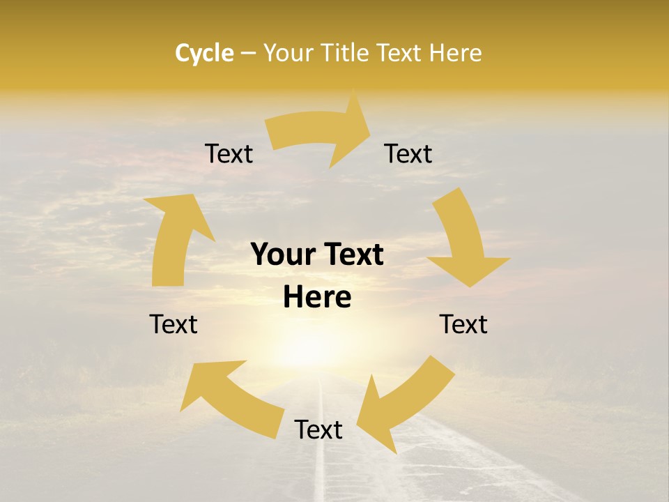 Route Sunrise Air Art Stormasphalt PowerPoint Template