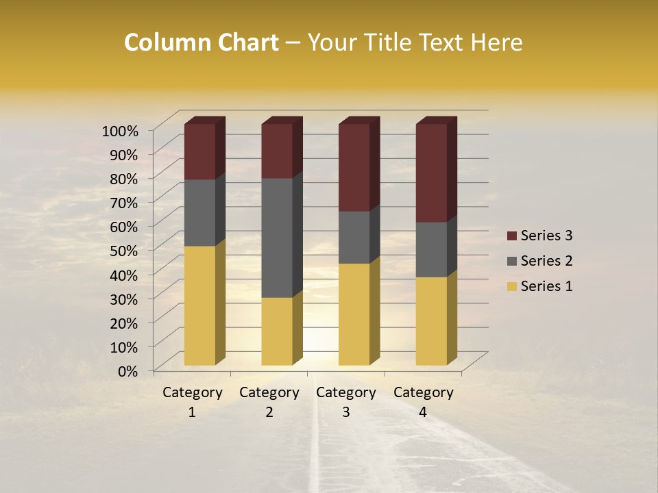 Route Sunrise Air Art Stormasphalt PowerPoint Template