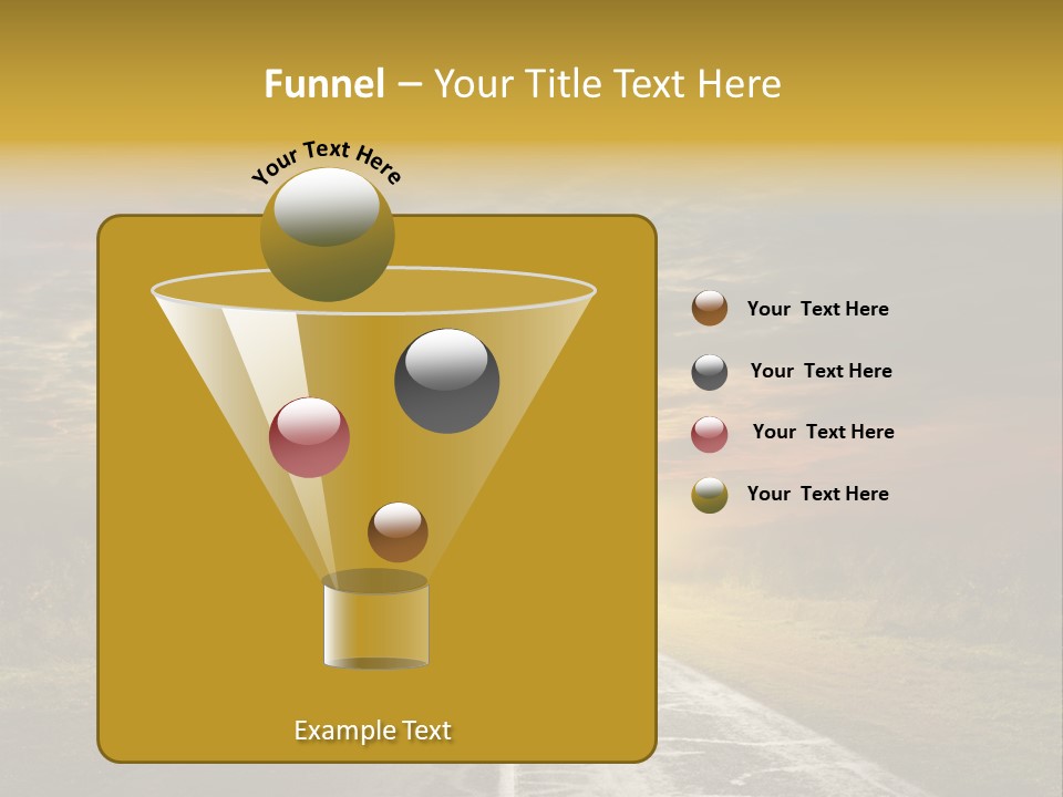 Route Sunrise Air Art Stormasphalt PowerPoint Template