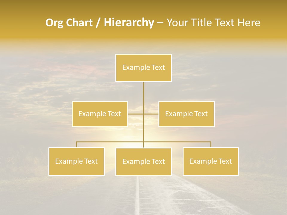 Route Sunrise Air Art Stormasphalt PowerPoint Template