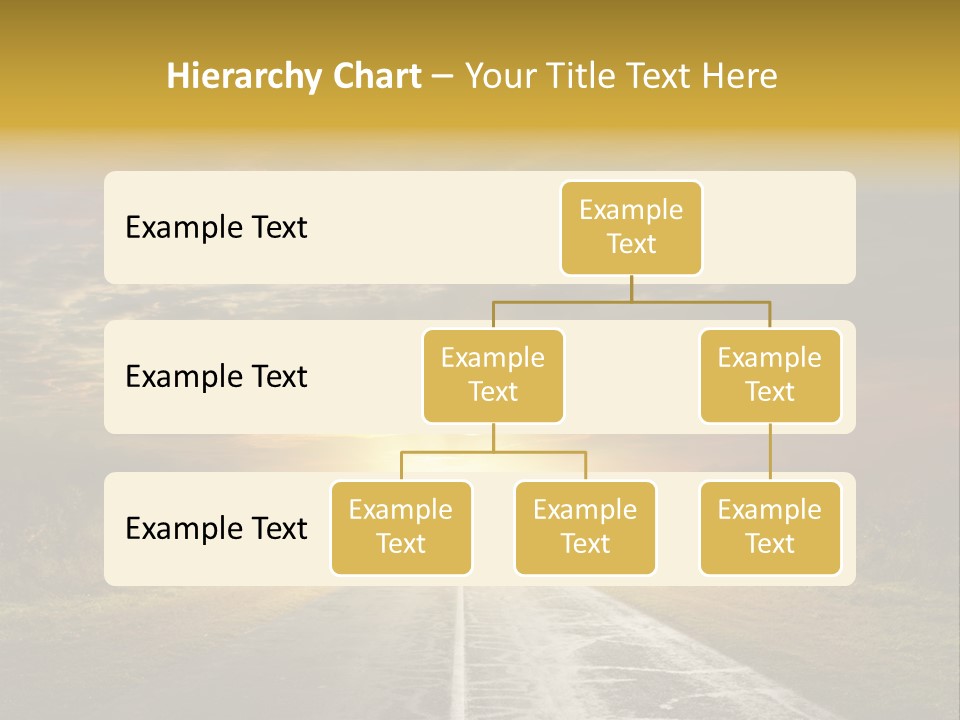 Route Sunrise Air Art Stormasphalt PowerPoint Template