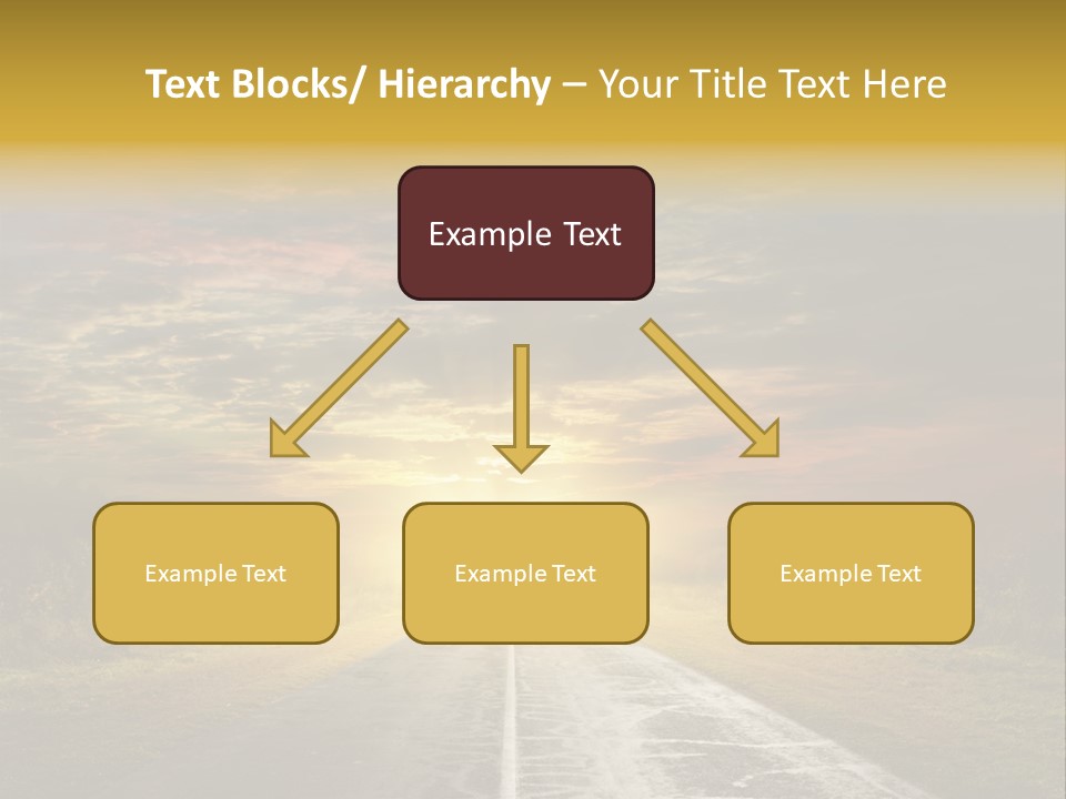 Route Sunrise Air Art Stormasphalt PowerPoint Template