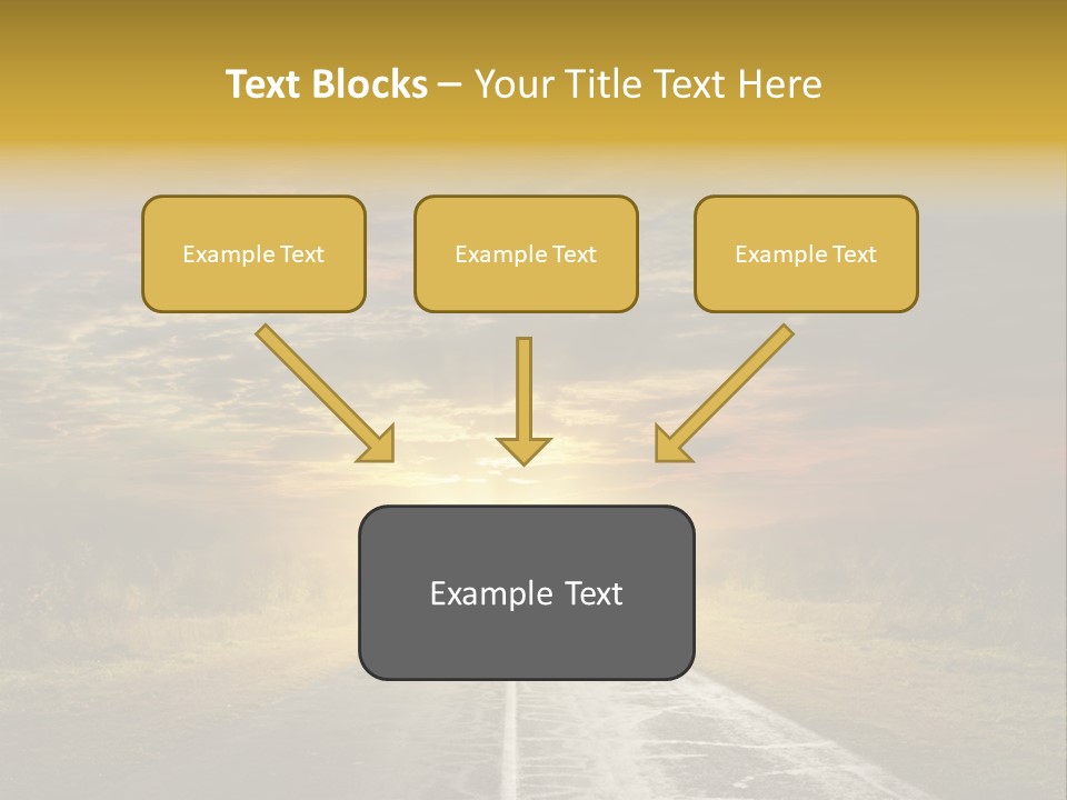 Route Sunrise Air Art Stormasphalt PowerPoint Template