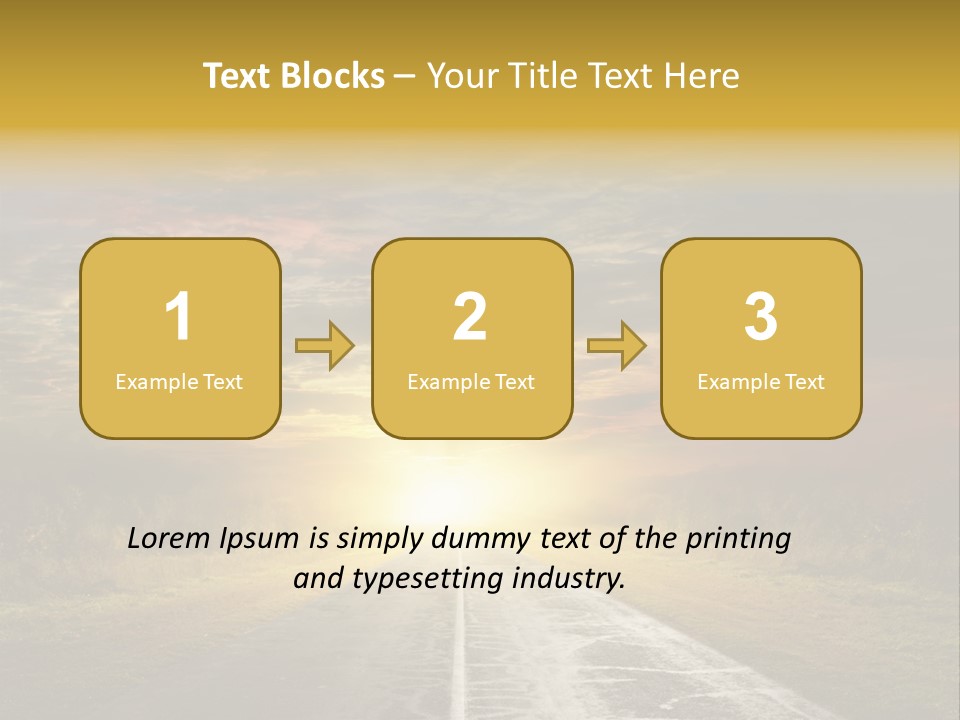 Route Sunrise Air Art Stormasphalt PowerPoint Template