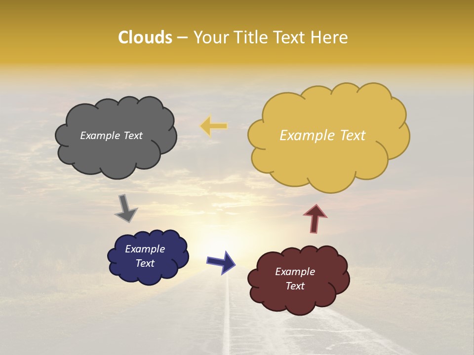 Route Sunrise Air Art Stormasphalt PowerPoint Template
