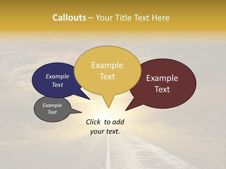 Route Sunrise Air Art Stormasphalt PowerPoint Template