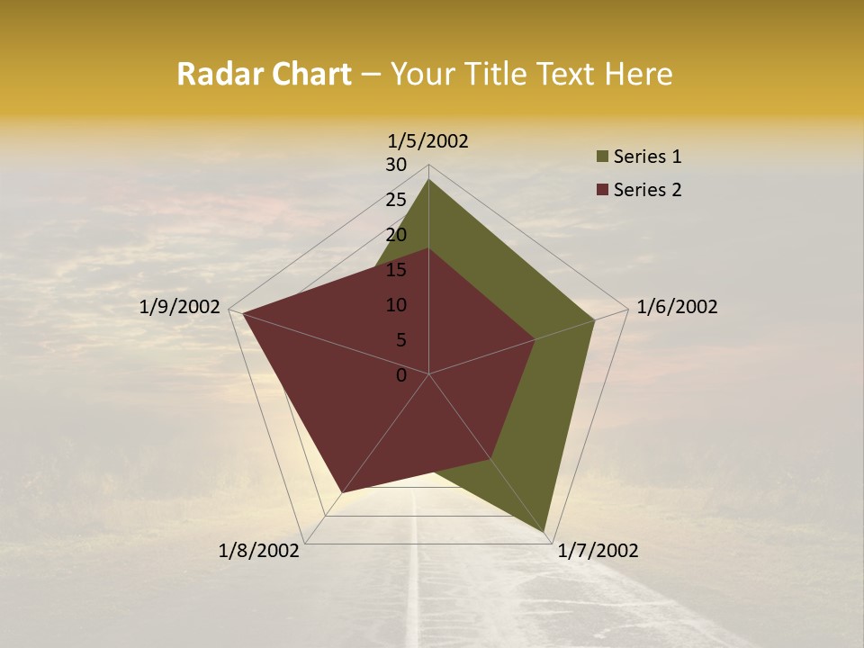 Route Sunrise Air Art Stormasphalt PowerPoint Template