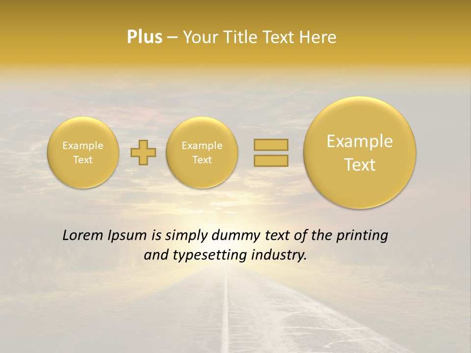 Route Sunrise Air Art Stormasphalt PowerPoint Template