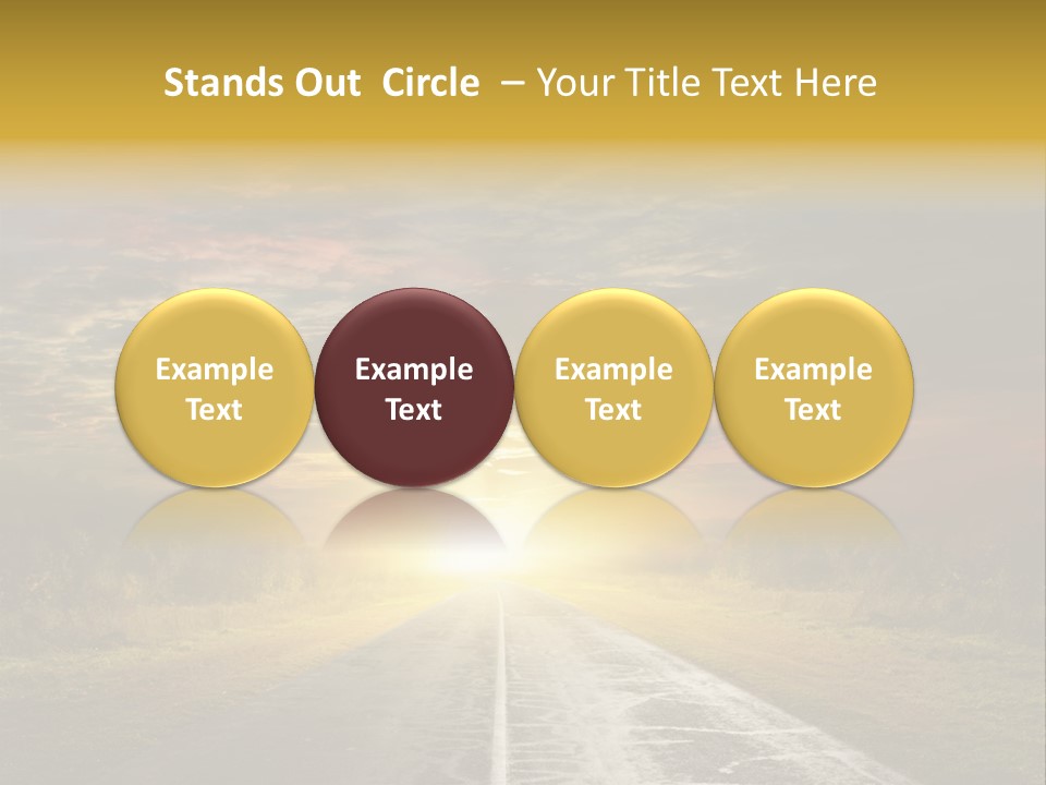 Route Sunrise Air Art Stormasphalt PowerPoint Template