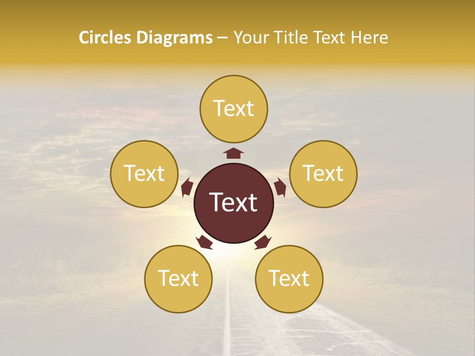 Route Sunrise Air Art Stormasphalt PowerPoint Template