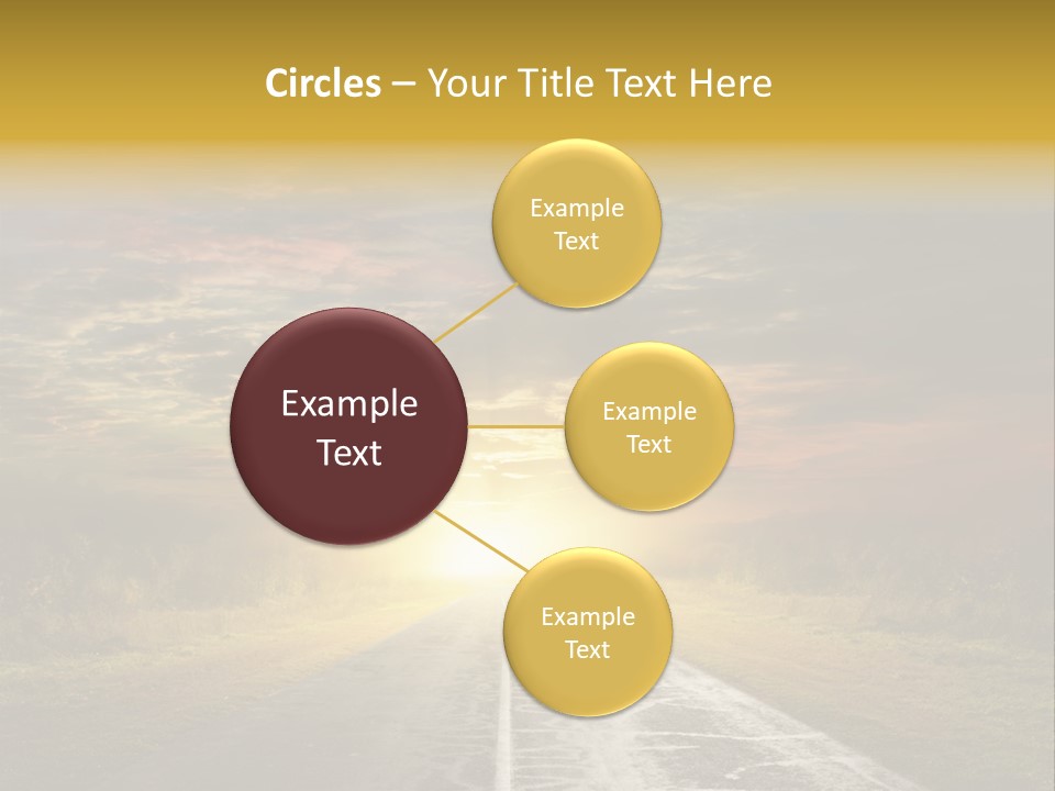 Route Sunrise Air Art Stormasphalt PowerPoint Template