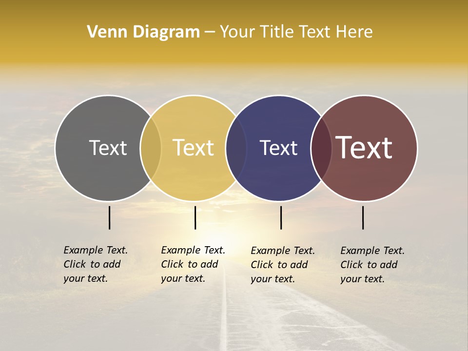 Route Sunrise Air Art Stormasphalt PowerPoint Template
