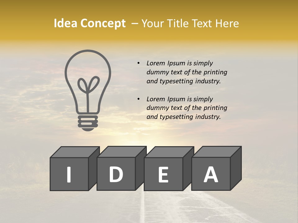 Route Sunrise Air Art Stormasphalt PowerPoint Template