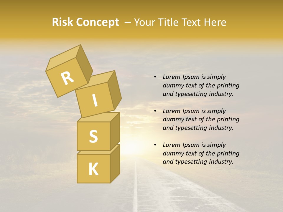 Route Sunrise Air Art Stormasphalt PowerPoint Template