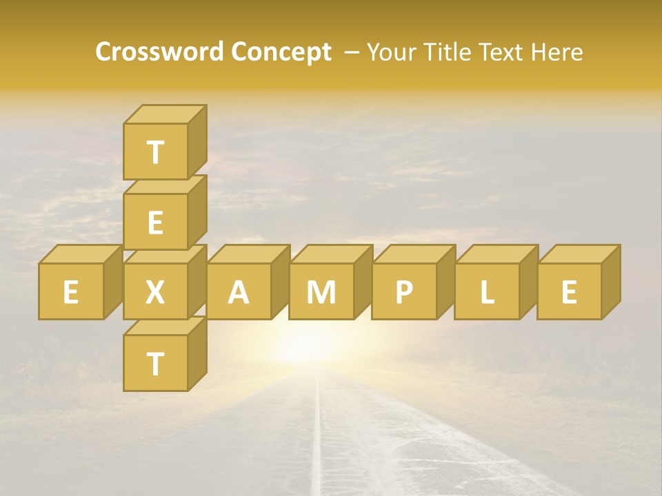 Route Sunrise Air Art Stormasphalt PowerPoint Template