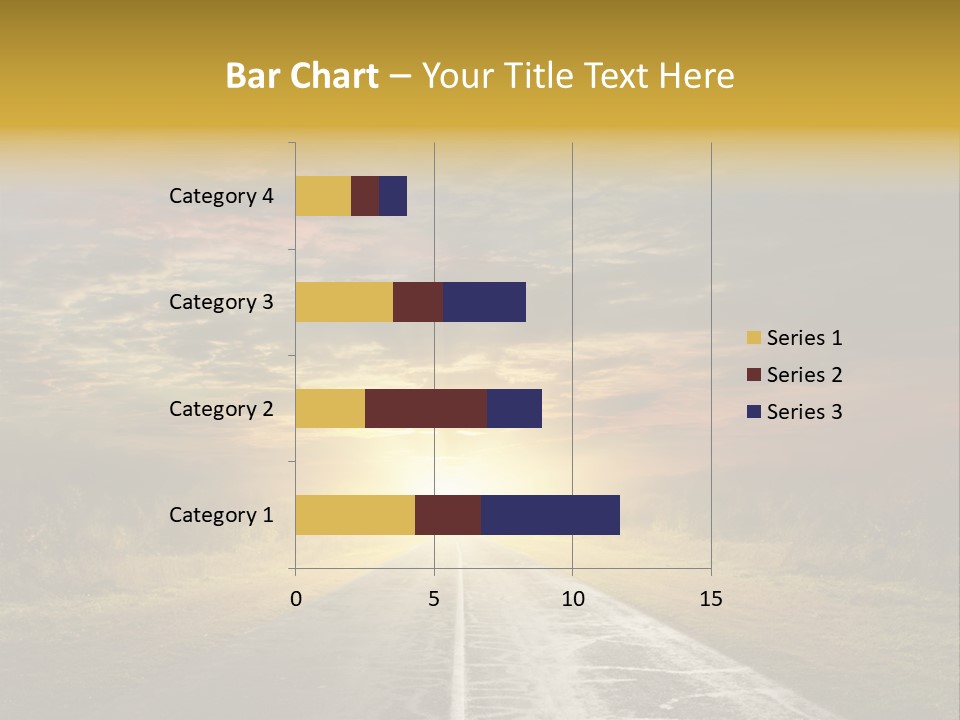 Route Sunrise Air Art Stormasphalt PowerPoint Template