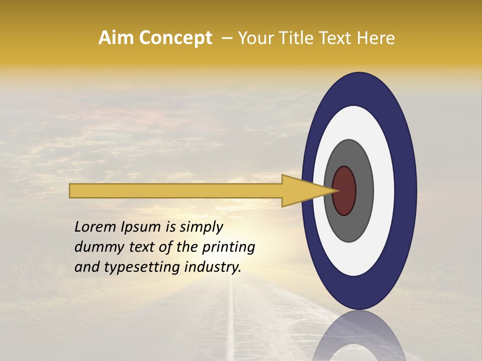 Route Sunrise Air Art Stormasphalt PowerPoint Template