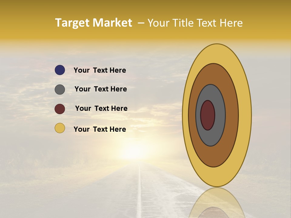 Route Sunrise Air Art Stormasphalt PowerPoint Template