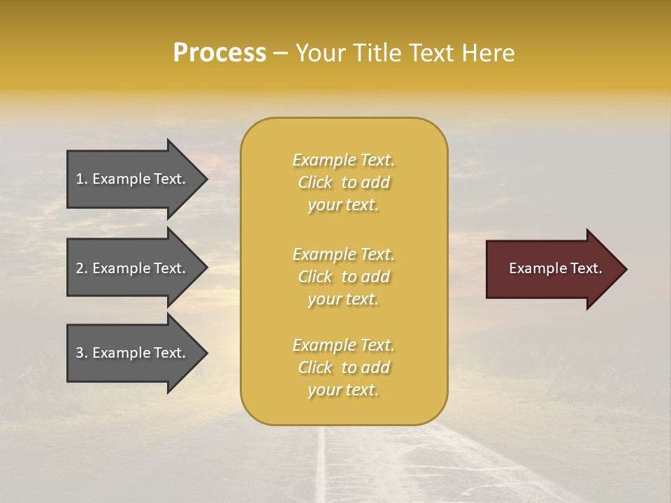 Route Sunrise Air Art Stormasphalt PowerPoint Template