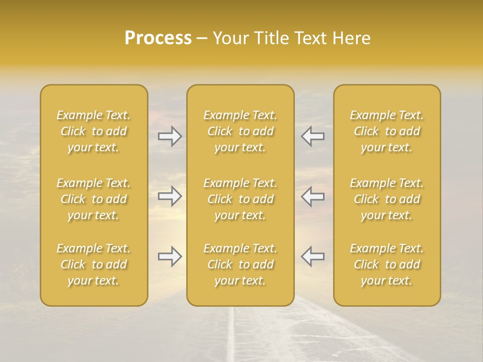 Route Sunrise Air Art Stormasphalt PowerPoint Template