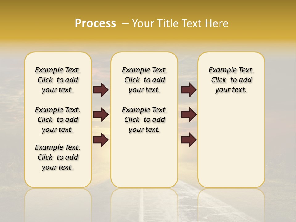 Route Sunrise Air Art Stormasphalt PowerPoint Template