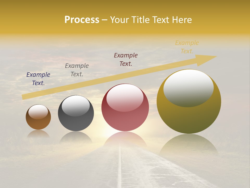 Route Sunrise Air Art Stormasphalt PowerPoint Template
