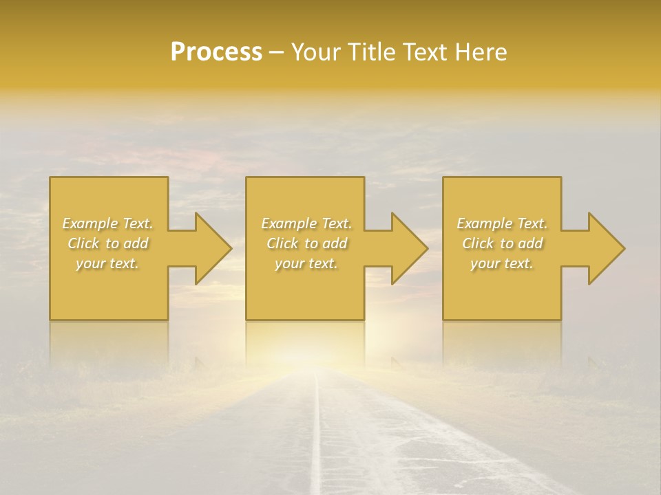 Route Sunrise Air Art Stormasphalt PowerPoint Template