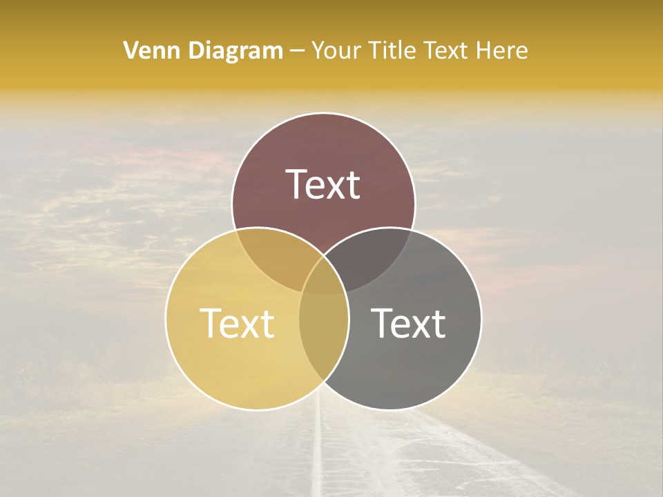 Route Sunrise Air Art Stormasphalt PowerPoint Template