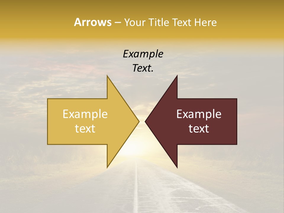 Route Sunrise Air Art Stormasphalt PowerPoint Template