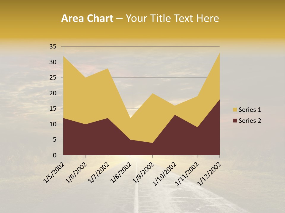 Route Sunrise Air Art Stormasphalt PowerPoint Template