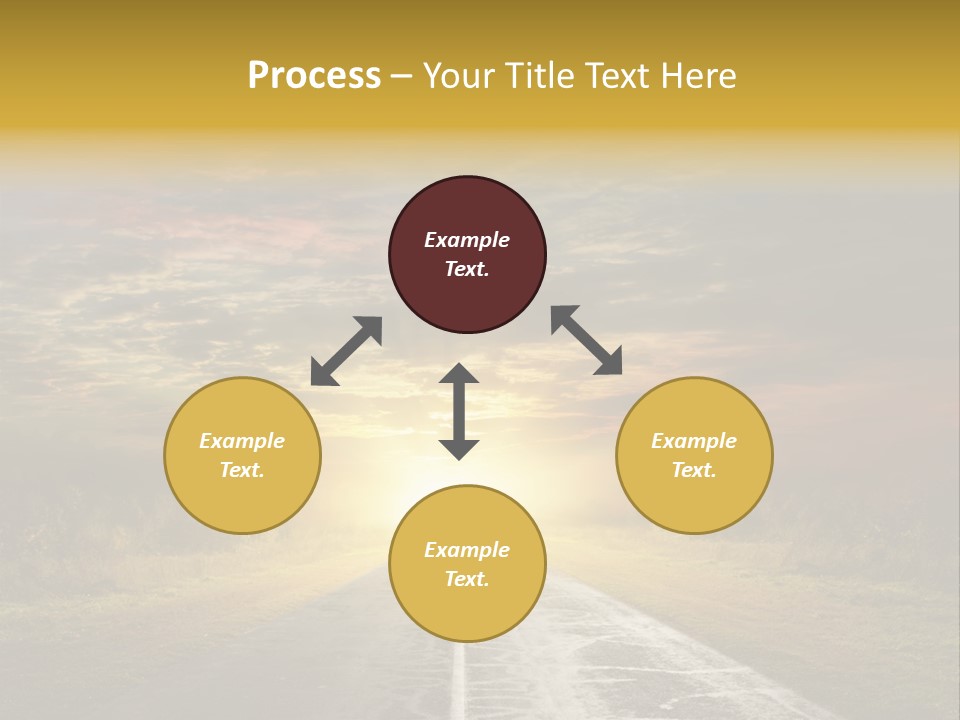 Route Sunrise Air Art Stormasphalt PowerPoint Template