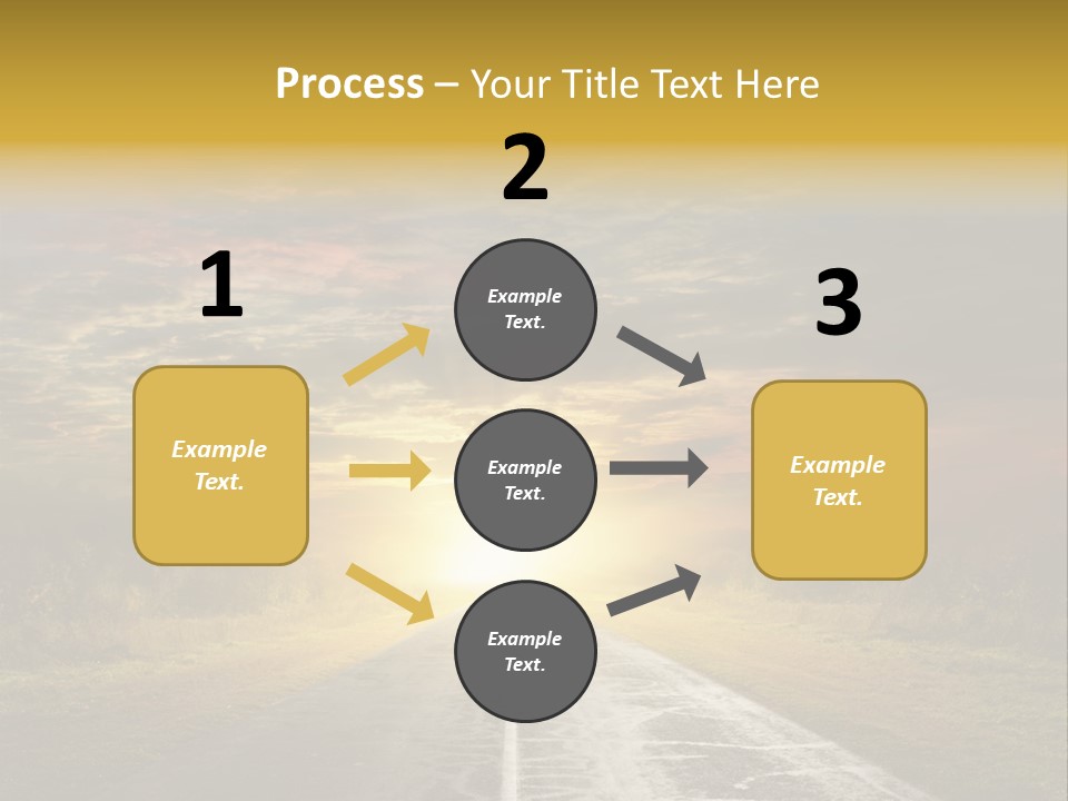 Route Sunrise Air Art Stormasphalt PowerPoint Template