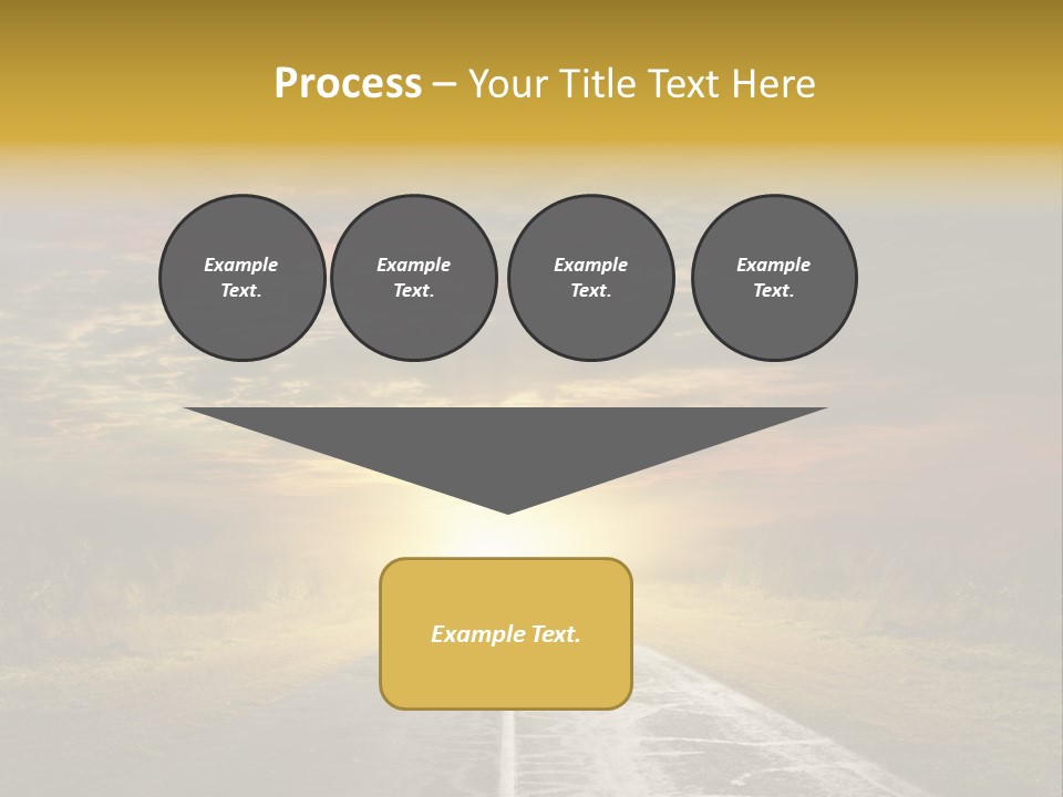 Route Sunrise Air Art Stormasphalt PowerPoint Template
