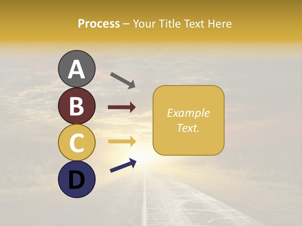 Route Sunrise Air Art Stormasphalt PowerPoint Template