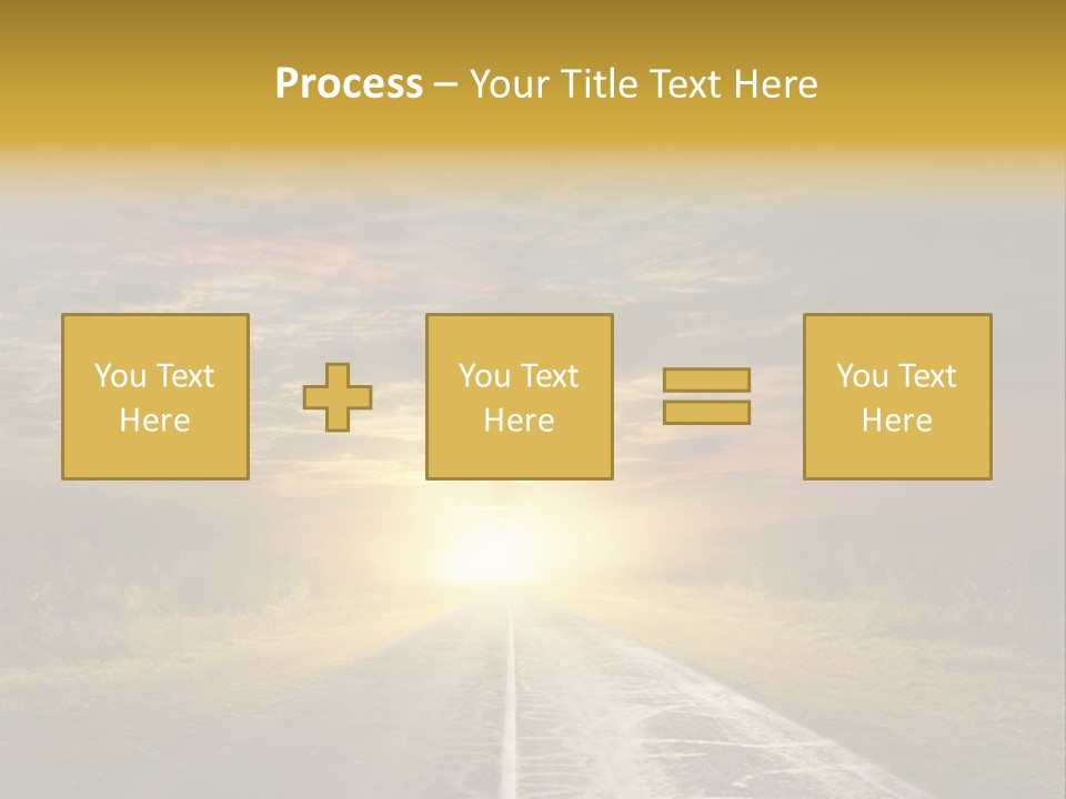 Route Sunrise Air Art Stormasphalt PowerPoint Template