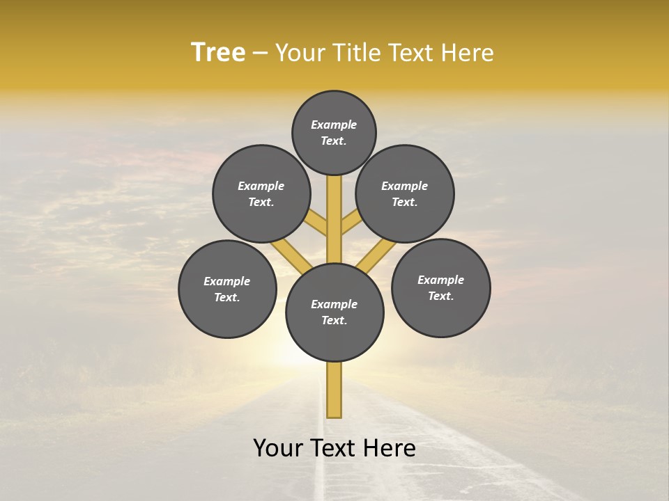 Route Sunrise Air Art Stormasphalt PowerPoint Template